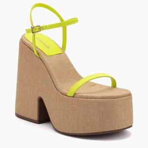 Larroudé Wanda Satin Platform Sandals